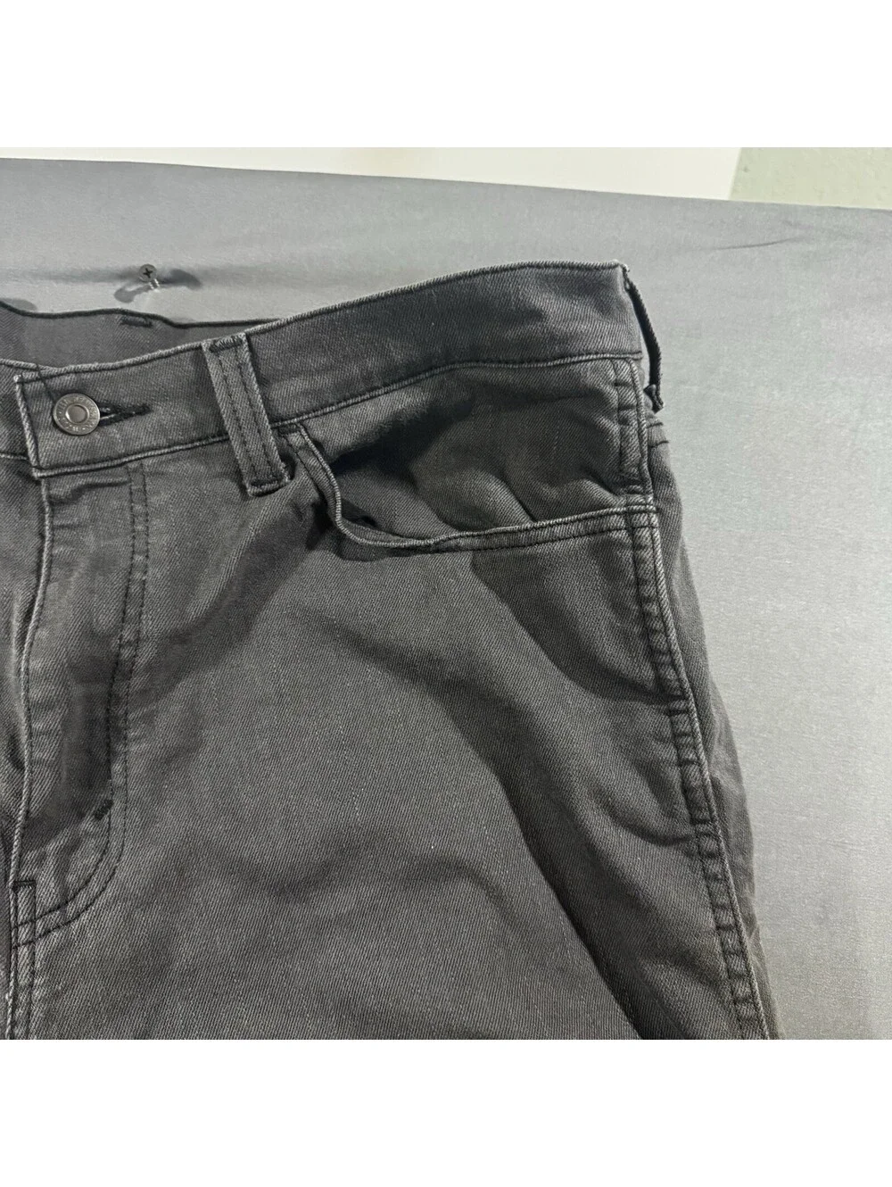 Levis 508 Regular Tapered Fit Mens Denim Jeans Dark Gray Charcoal Size 36x32